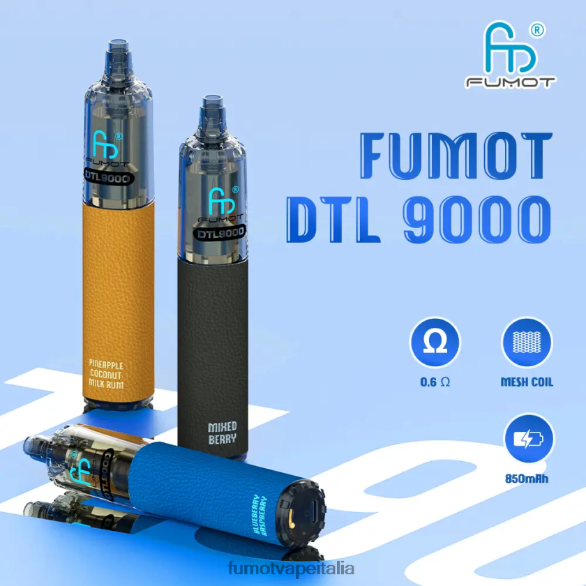 Fumot Price | Fumot DTL penna vaporizzatore usa e getta 9000- 18ml (1 pezzo) lampone mirtillo 8ZZ6L2370