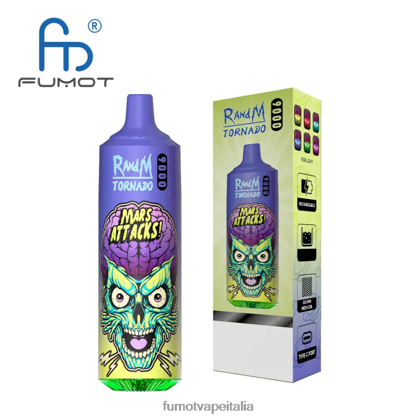 Fumot Discount Code | Fumot Tornado Penna vaporizzatore usa e getta da 18 ml 9000 (1 pezzo) ghiaccio d'uva 8ZZ6L234