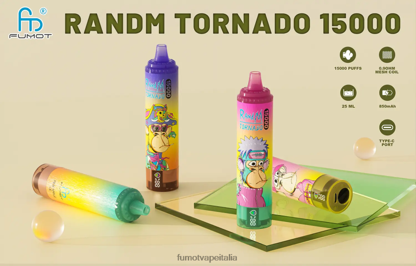 Fumot Vape Online Shop | Fumot Tornado 15000 vaporizzatore usa e getta da 25 ml (1 pezzo) melograno al mirtillo 8ZZ6L2165