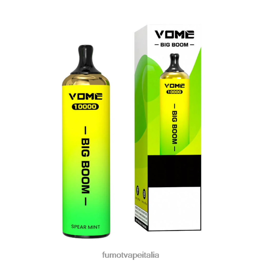 Fumot Vape Italia | Fumot Vome Big Boom penna vaporizzatore usa e getta 10000 - 20 ml (1 pezzo) menta lancia 8ZZ6L2442