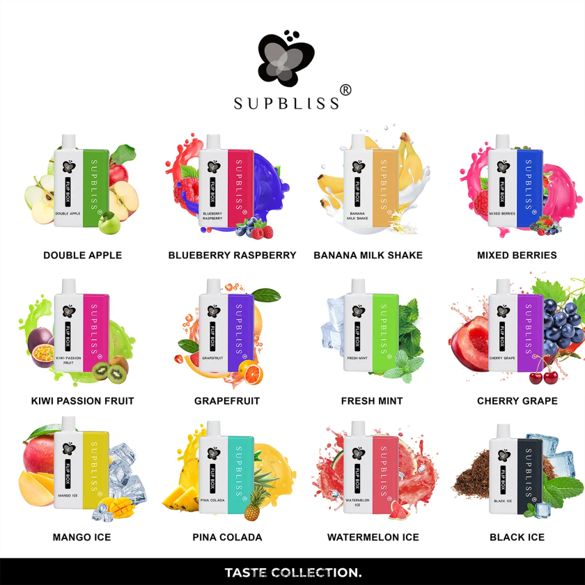 Fumot Vape Italia | Fumot Supbliss Flip kit vaporizzatore sostituibile box 6000 - 10ml (1 pezzo) lampone mirtillo 8ZZ6L2332