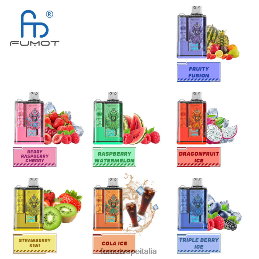 Fumot Discount Code | Fumot Crystal 1 pezzo - 12000 scatola di vaporizzatori usa e getta da 20 ml mango alla pesca 8ZZ6L2274