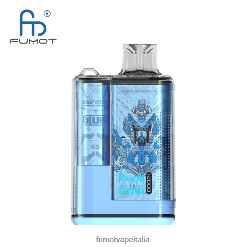 Fumot Vape Italia | Fumot Crystal Scatola di vaporizzatori usa e getta 12000 - 20 ml (1 pezzo) lampone bluesour 8ZZ6L2262