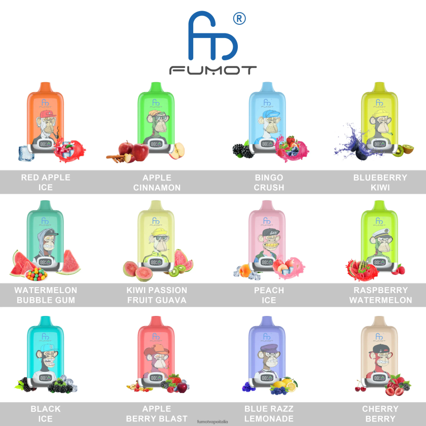 Fumot Vape Online Shop | Fumot Digital Box Pod vaporizzatore usa e getta 12000 - 20 ml (1 pezzo) vimto 8ZZ6L2155