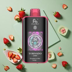 Fragola Menta Caramella Fumot Tornado 25000 Puffs 20ml E-liquid Pre-riempito wholesale Italia HD Screen